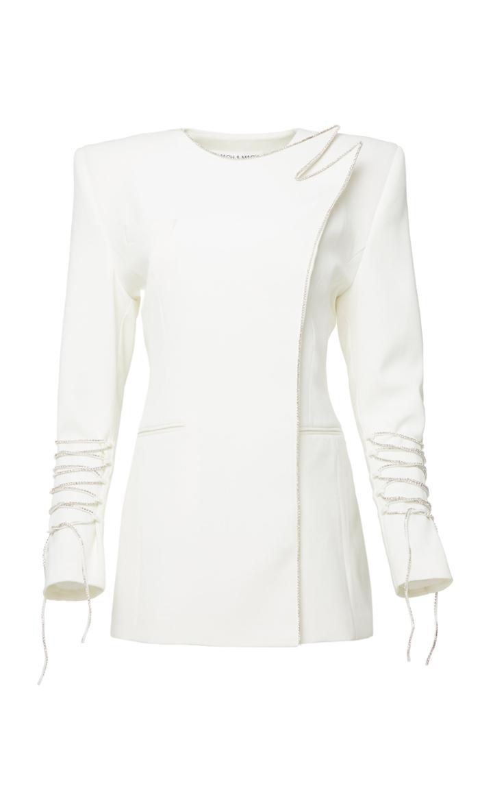Moda Operandi Mach & Mach Crystallized Corset Wrap Blazer Size: M