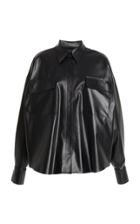 Moda Operandi David Koma Oversized Faux-leather Shirt
