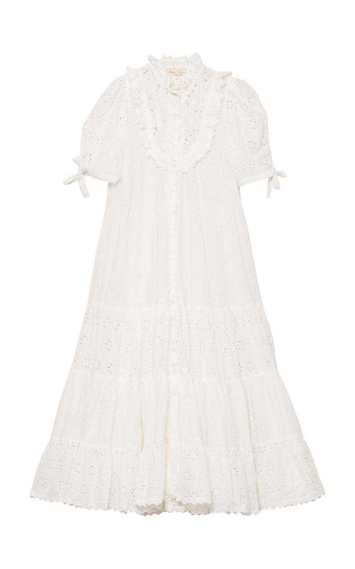 Moda Operandi Bytimo Broderie Anglaise Cotton-blend Midi Dress