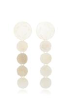 Annie Costello Brown Tiered Sterling Silver Earrings