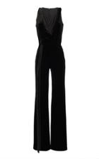 Galvan Velvet Brushstroke V-neck Jumpsuit