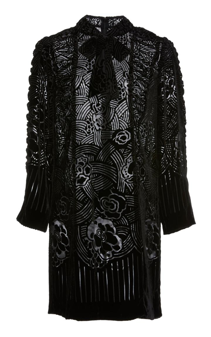 Anna Sui Rose Basket Burnout Dress