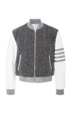 Thom Browne Cable-knit Wool-blend Bomber Jacket