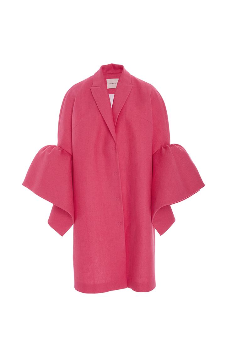 Delpozo Coat With Frill Sleeves