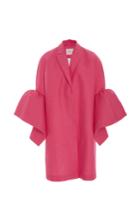 Delpozo Coat With Frill Sleeves