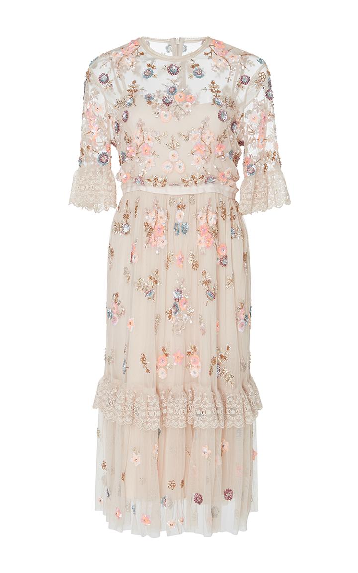 Needle & Thread Ditsy Scatter Embellished Ruffle Dress