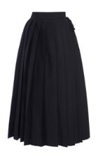 Moda Operandi Prada High-rise Pleated Mohair Wool Midi Skirt Size: 36