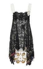 Fausto Puglisi Sleeveless Asymmetric Lace Mini Dress