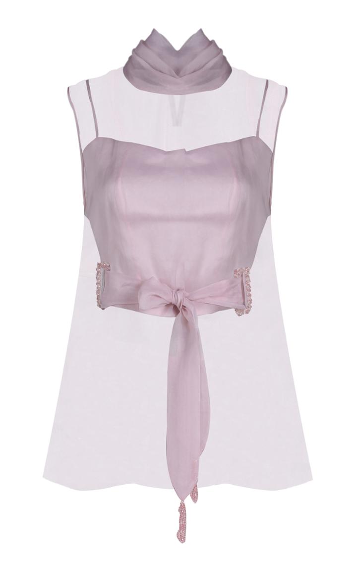Shatha Essa Hannah Sheer Silk Top
