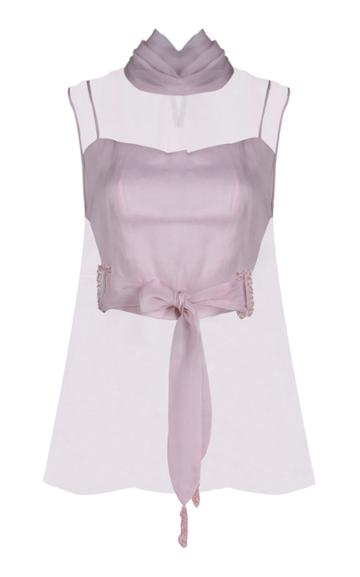 Shatha Essa Hannah Sheer Silk Top