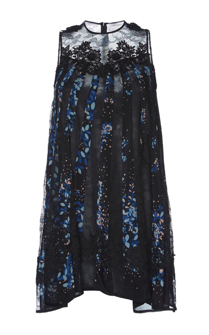 Zuhair Murad Printed Crepe De Chine Shift Dress