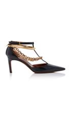 Altuzarra Chandi T-strap Chain-embellished Leather Pumps