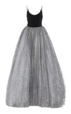 Christian Siriano Metallic Embellished Tulle Gown