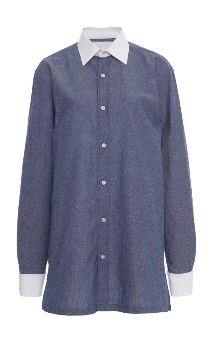 Moda Operandi Maison Margiela Two-tone Cotton Top Size: 38