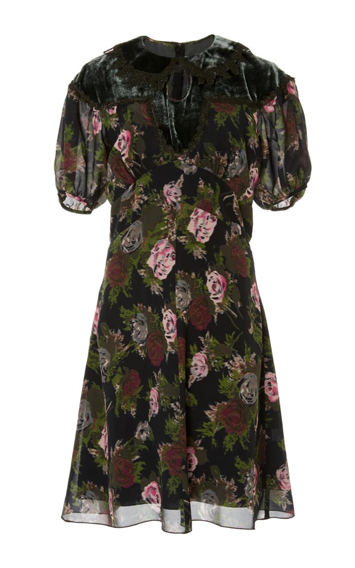 Anna Sui Watered Bouquets Dress