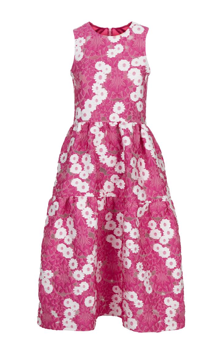 Malene Oddershede Bach Flora Sleeveless Tiered Midi Dress
