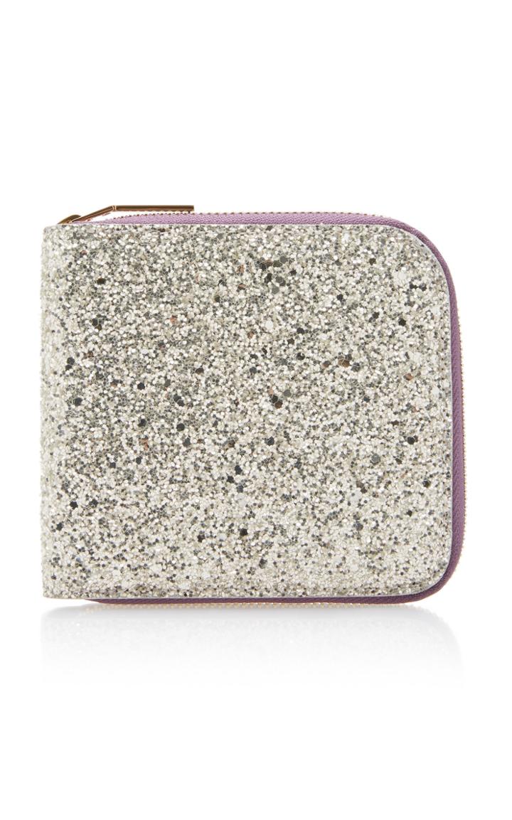 Victoria Beckham Glittered Cotton-canvas Wallet