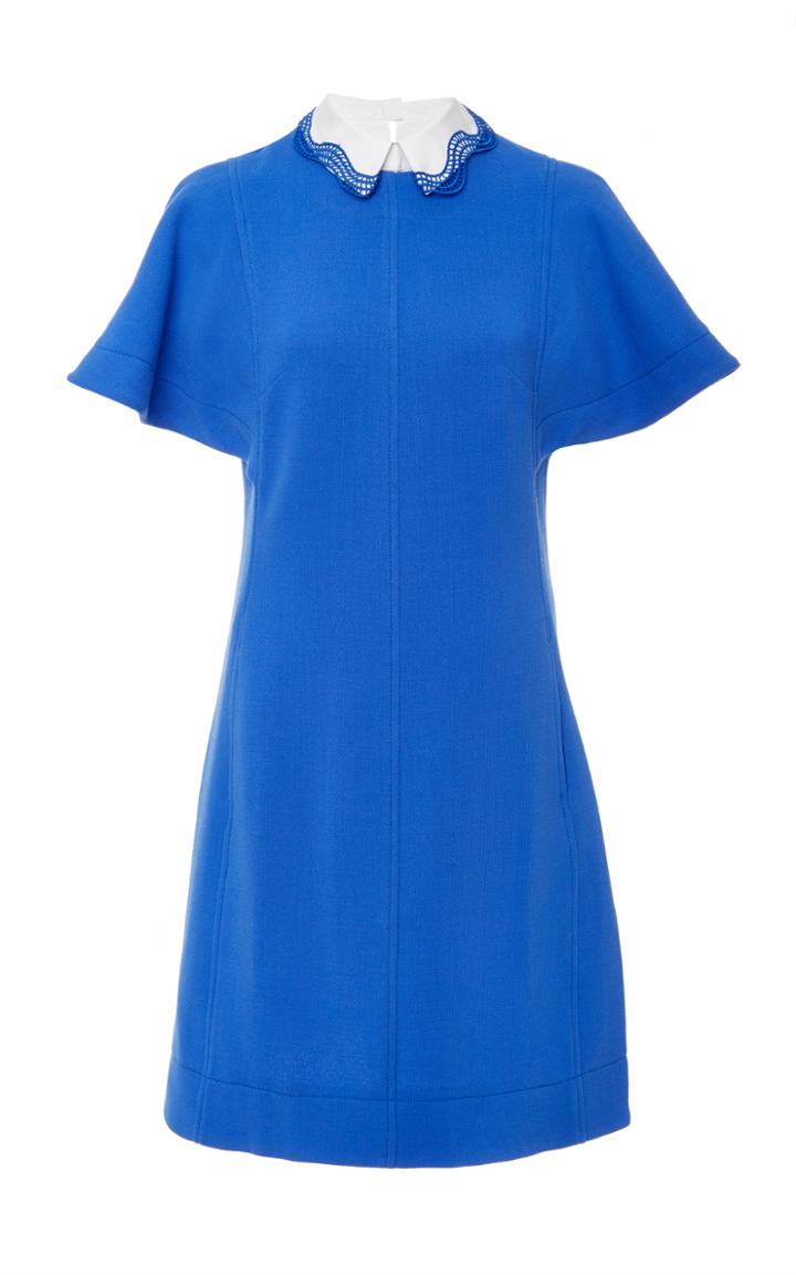 Lela Rose Flutter Sleeve Tunic Dress With Detachable Collar