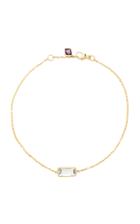 Yi Collection 18k Gold White Topaz And Amethyst Bracelet