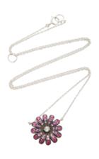 Nam Cho 18k White Gold Ruby And Diamond Necklace