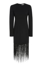 Givenchy Fringed Wool-crepe Dress
