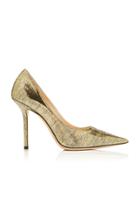 Jimmy Choo Love Metallic Lizard-effect Leather Pumps