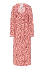 Moda Operandi Markarian Kate Pink And Red Metallic Pointelle Sweater Coat W Sash Siz