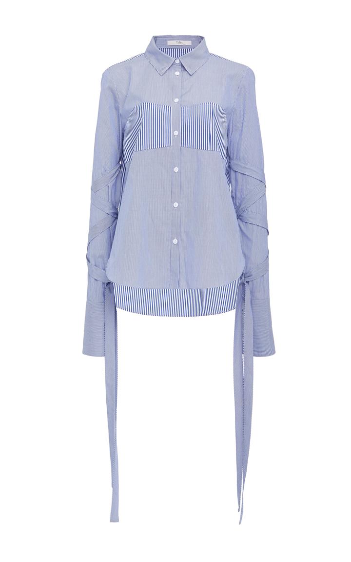 Tibi Wrap Sleeve Shirt