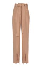Cyclas Wool-silk Tapered Pants With Slit
