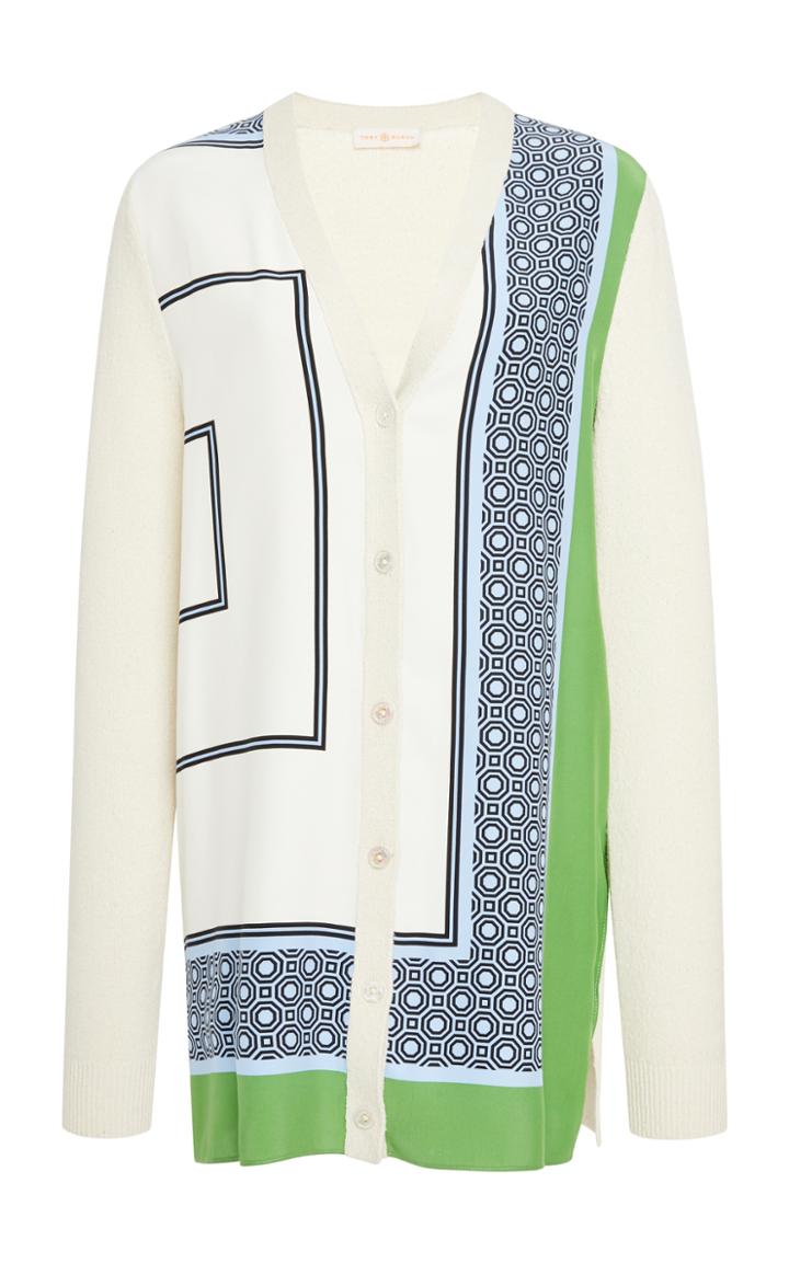 Tory Burch Greer Silk Cardigan