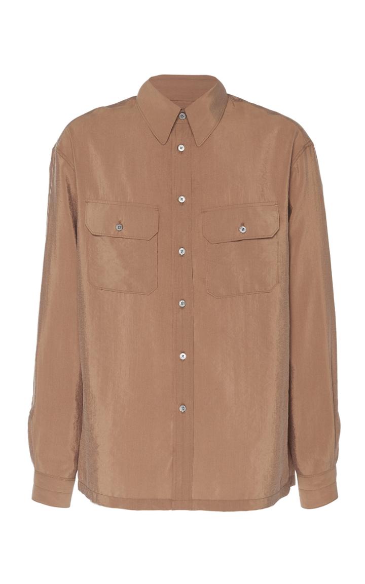 Moda Operandi Lemaire Silk-blend Military Shirt Size: S