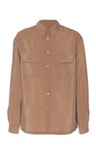 Moda Operandi Lemaire Silk-blend Military Shirt Size: S