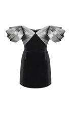 Moda Operandi Rasario Off-the-shoulder Velvet-lurex Dress