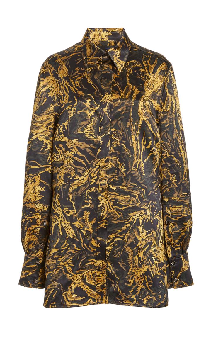 Moda Operandi Proenza Schouler Printed Satin Button-down Shirt