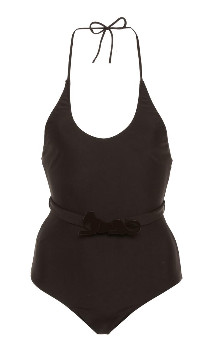 Adriana Degreas Belted Halterneck Swimsuit
