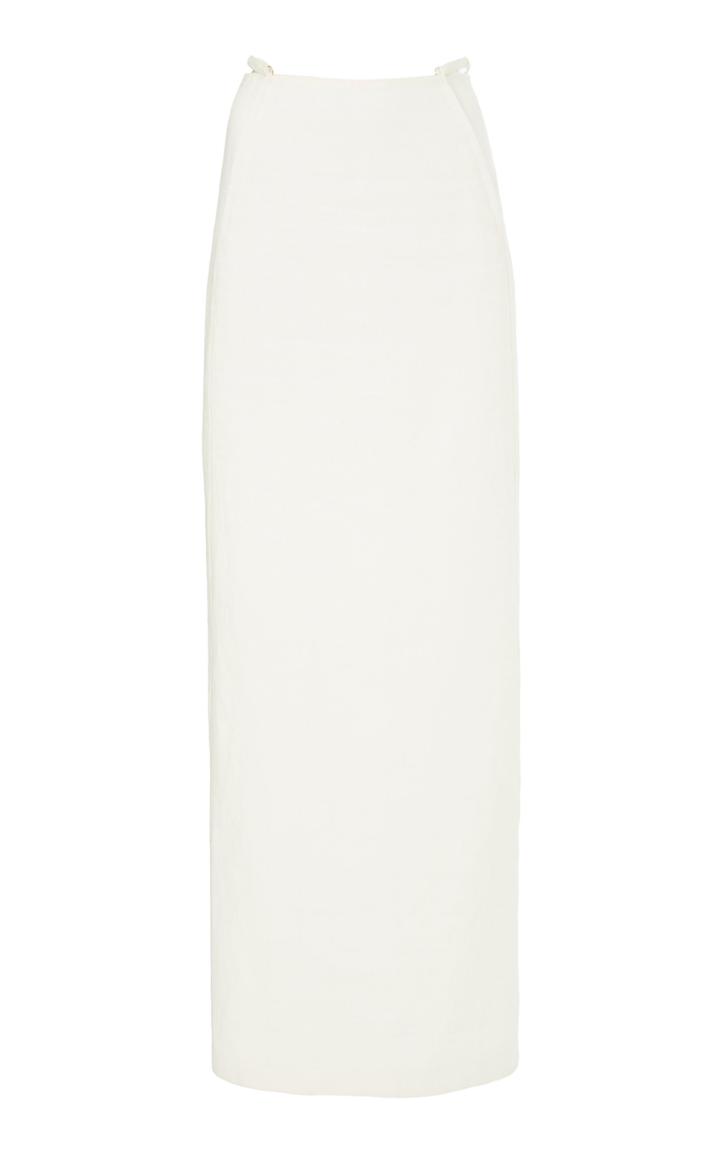 Moda Operandi Jacquemus Novio Tie-detailed Linen Maxi Skirt