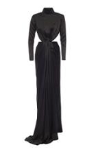 Moda Operandi Khyeli Silk Satin Long Sleeve Dress