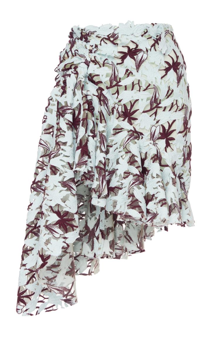 Giambattista Valli Asymmetrical Eyelet Skirt