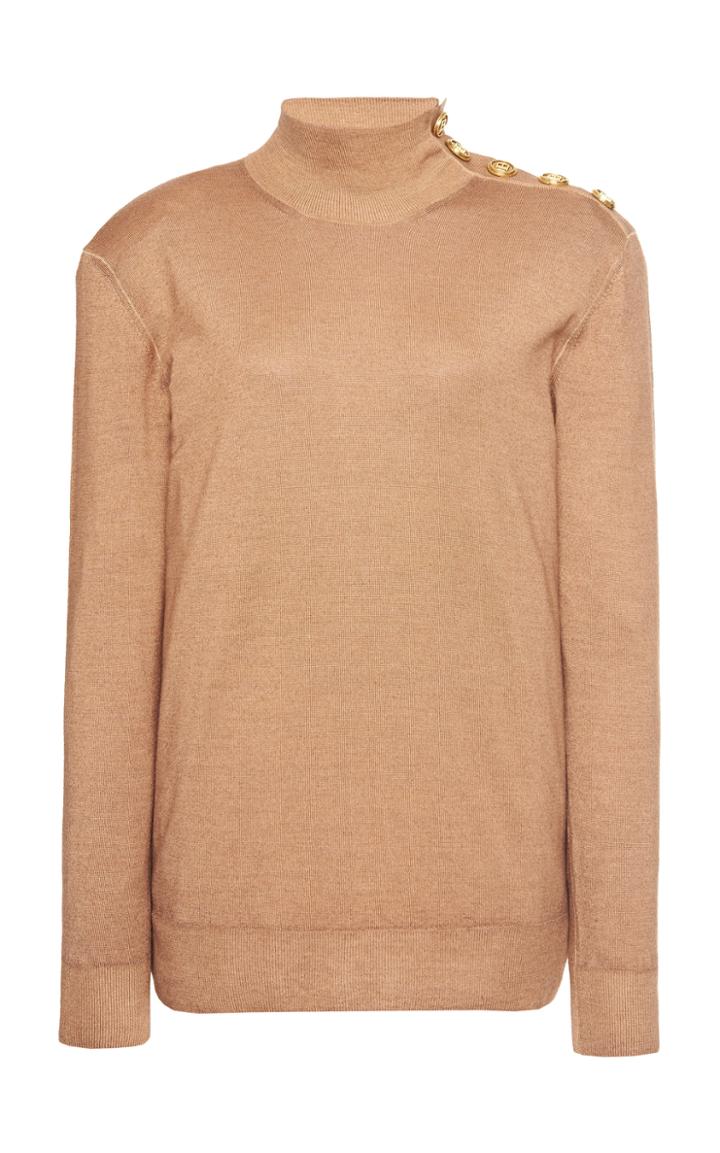 Moda Operandi Balmain Button-detailed Jersey Top