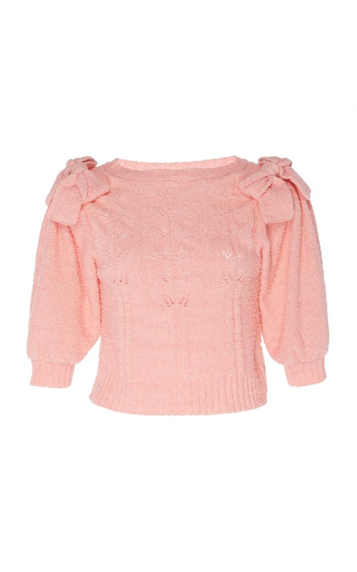 Loveshackfancy Pearl Tulip Cropped Pullover