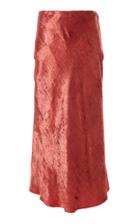 Brock Collection Periwinkle Velvet Midi Skirt Size: 2