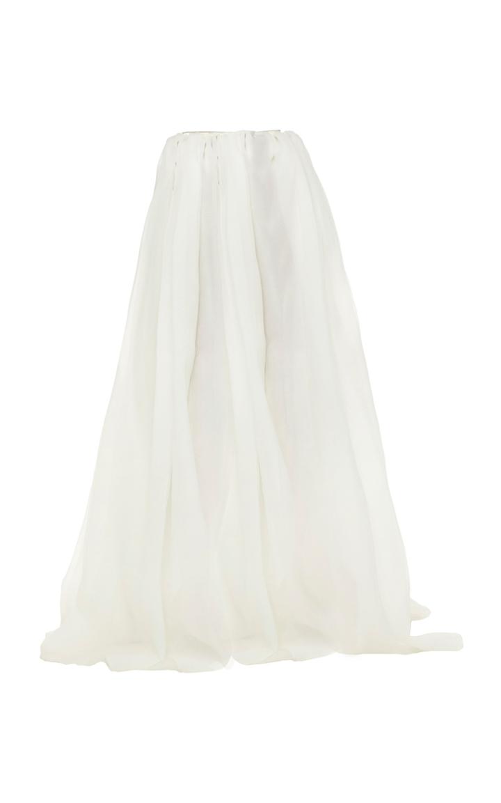 Moda Operandi Mach & Mach Silk Organza Open Maxi Skirt