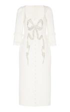 Sandra Mansour Neige Embellished Satin Midi Dress