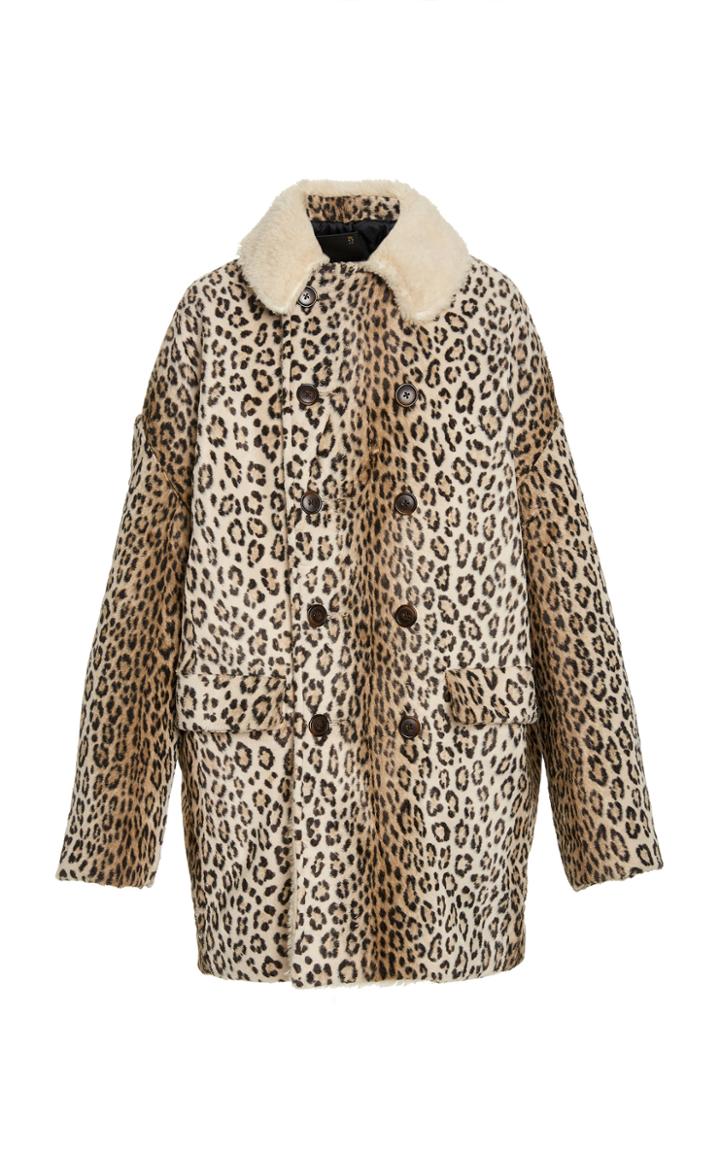 Moda Operandi R13 Hunting Oversized Leopard-print Double-breasted Coat