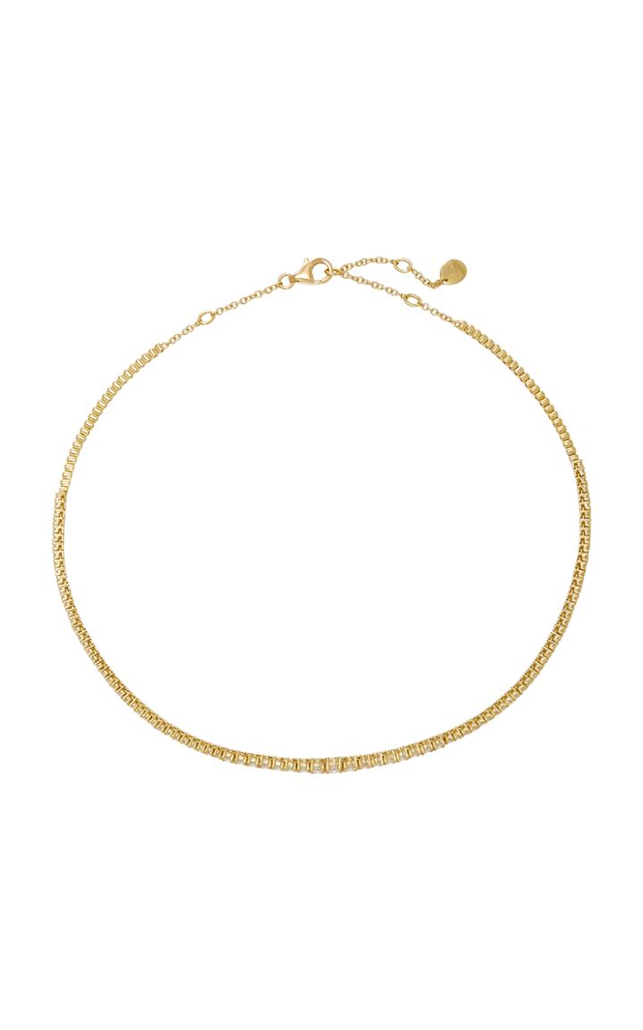 Sara Weinstock Isadora Eternity Petite Yellow Gold Graduated White Diamond Choker