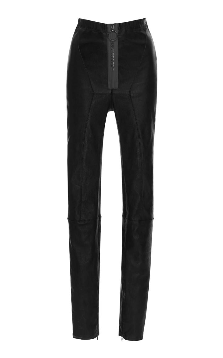 Off-white C/o Virgil Abloh Paneled Leather Leggings