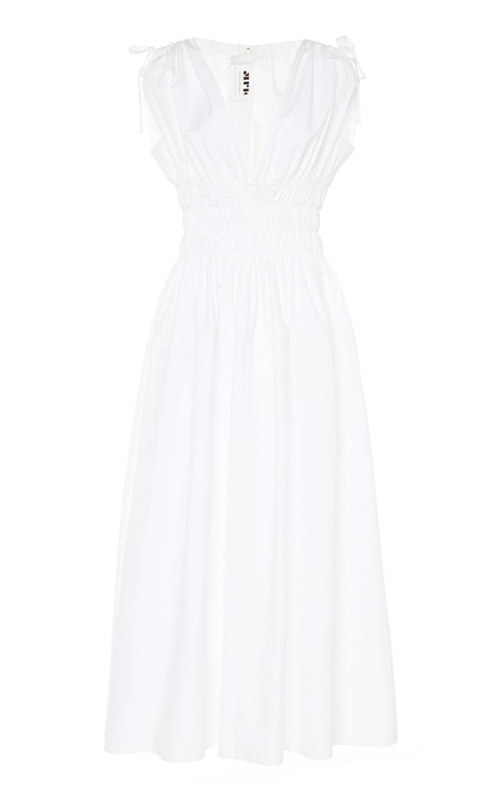 Moda Operandi Maison Rabih Kayrouz Gathered Cotton-poplin Dress Size: 34