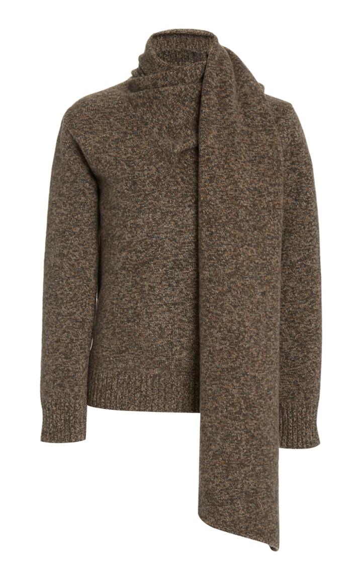 Deveaux Mia Wool Scarf-neck Sweater