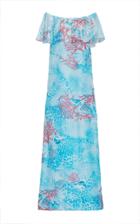 Moda Operandi Eywasouls Malibu Isabel Printed Off-the-shoulder Chiffon Dress Size: X