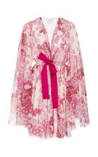 Giambattista Valli Bow-detailed Printed Silk Mini Dress